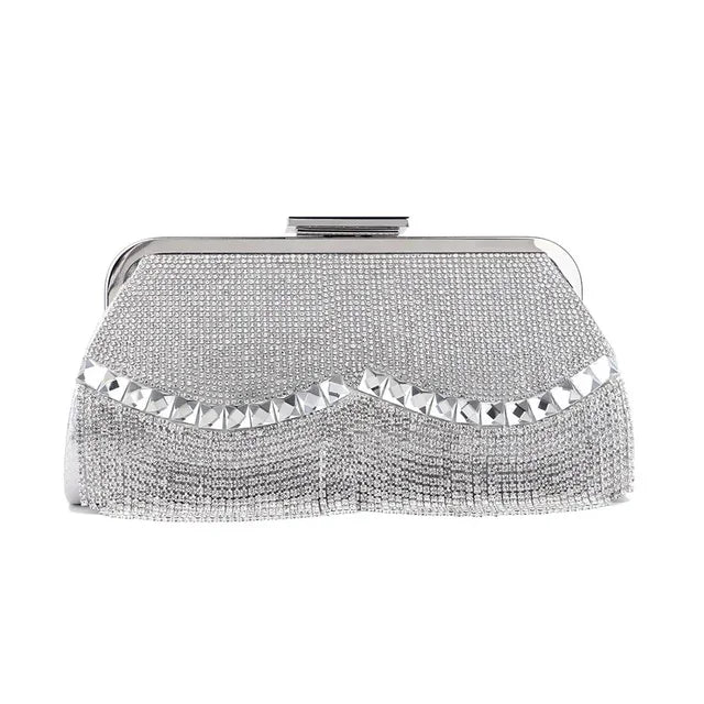 Women Banquet Handbags 2021 New Diamond-studded Tassel Evening Bags Femme Wedding Purse Dress Beaded Party Clutch