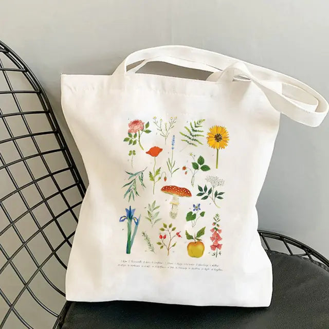 Mushroom Canvas Tote Bag