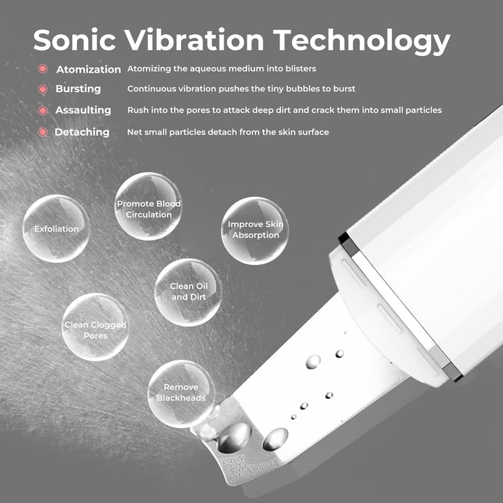 kin Scrubber, ANLAN Ultrasonic EMS Ion Exfoliating Device Face Cleanser and Blackhead Remover Pores Cleaning Wrinkle Remover Comedone Extractor Skin Care With 4 Modes USB Rechargeable