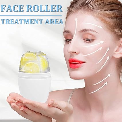 Ice Face Roller, Ice Roller for Face and Eyes, Gua Sha Massage, Ice Roller for Eye Puffiness, Brighten & Tighten Skin, Icing The Skin Remove Fine Lines Shrink Pores, Enhance Skin Elasticity