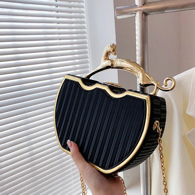 Female Luxury Designer Stripe Printed Women's Handbag Fashion Chain Crossbody Bag Box Tote 2023 Summer New Ladies Shoulder Purse