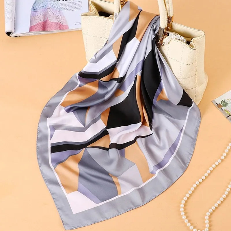 Silk Scarf Women Fashion Work Neckerchife Decorative Scarves 70*70cm Small Head Scarfs Gift for Lady Hair Scarves Bandana