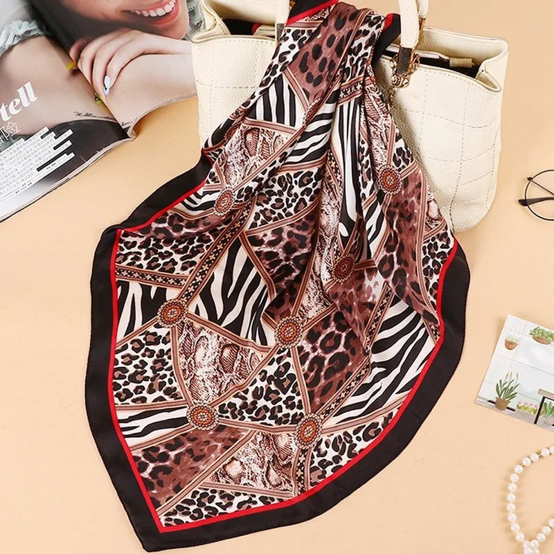 Silk Scarf Women Fashion Work Neckerchife Decorative Scarves 70*70cm Small Head Scarfs Gift for Lady Hair Scarves Bandana