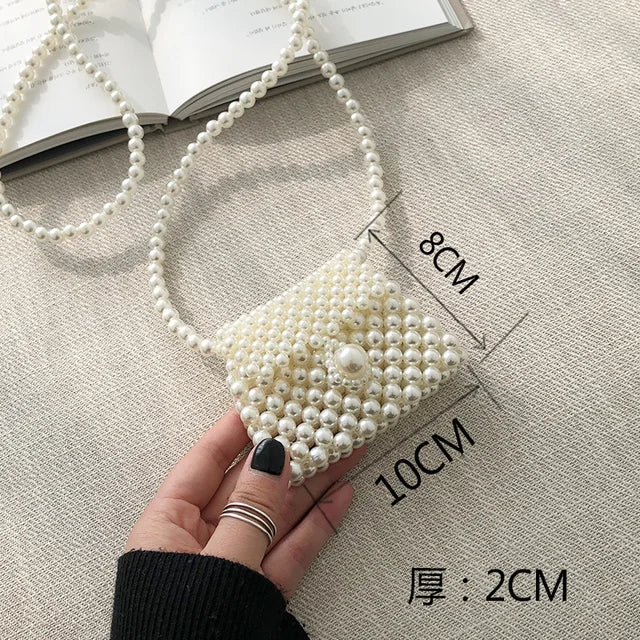 Mini Pearl Bag Handmade Vintage EVA Beaded Fashion Banquet Party Shoulder Bag Female 2019 Wedding Bags Luxury Women's Coin Purse