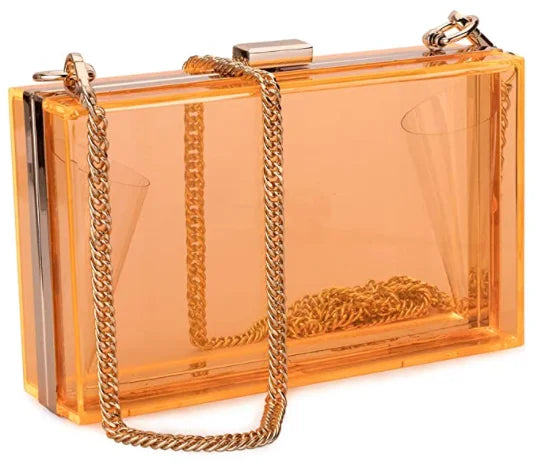 Women Acrylic Clear Purse Cute Transparent Crossbody Bag Lucite See Through Handbags Evening Clutch Events Stadium Approved