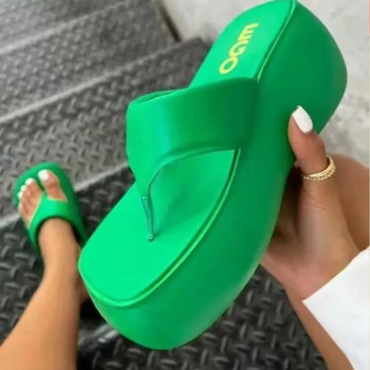 Women Slippers Platform Wedges Flip Flops Summer Casual Cozy Slides Designer Beach Dress Sandals 2022 Fashion Sport Women Shoes