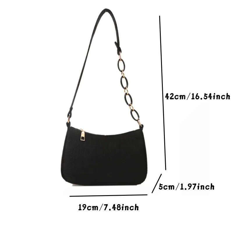 Lady Felt Armpit Design Luxury Tote Released Fashion Ladies Handbag Under Crescent Small Square Bag