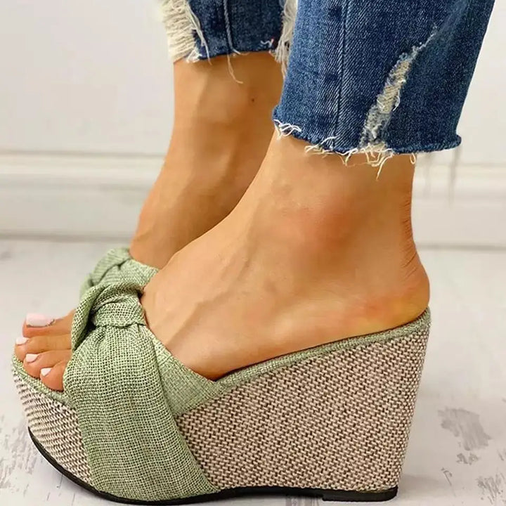 2023 High Heels Slippers Platform Shoes Women Wedges Heel Women's Sandals Thick Bottom Summer Footwear for Woman Slides