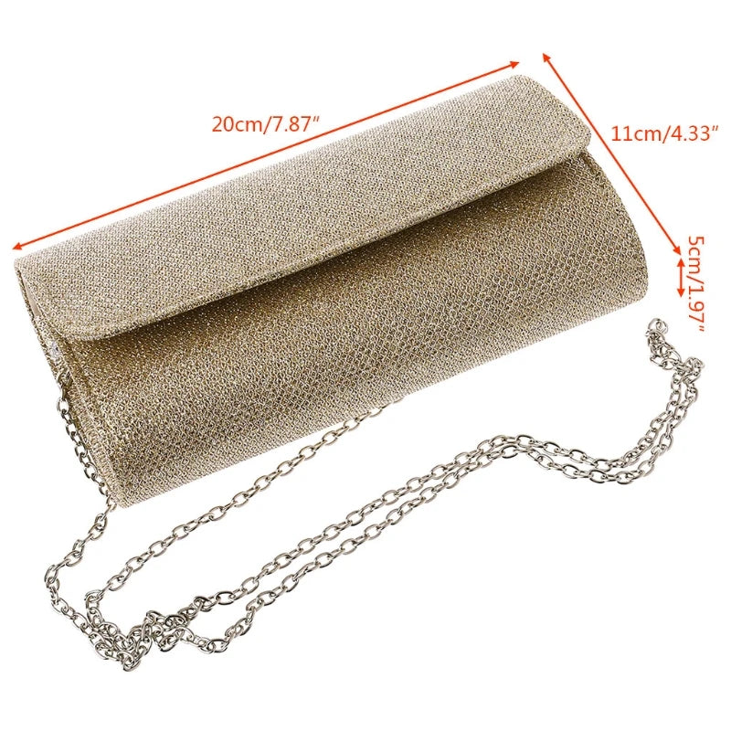 THINKTHENDO Popular Women's Evening Shoulder Bag Bridal Clutch Party Prom Wedding Envelope Handbag New