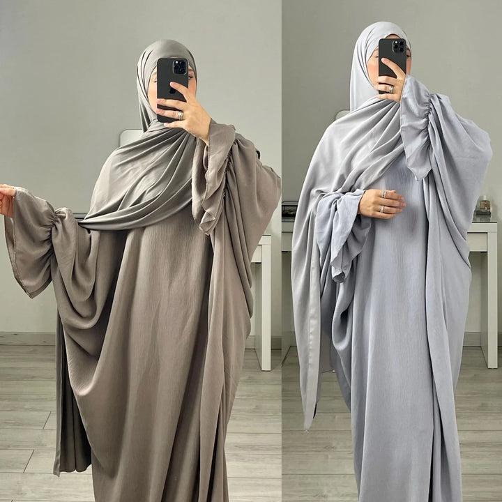 Abaya Butterfly Sleeves Muslim Woman Dress Loose Islamic Clothing Dubai Turkey Hijabi Robe Ramadan Eid Kaftan Casual