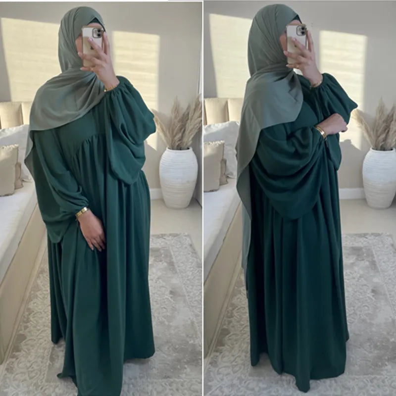 Muslim modest Abayas Dress For Women Dubai Loose Casual Comfort Robe Autumn Long Sleeve Modest Dress Islam Clothes Eid Ramadan