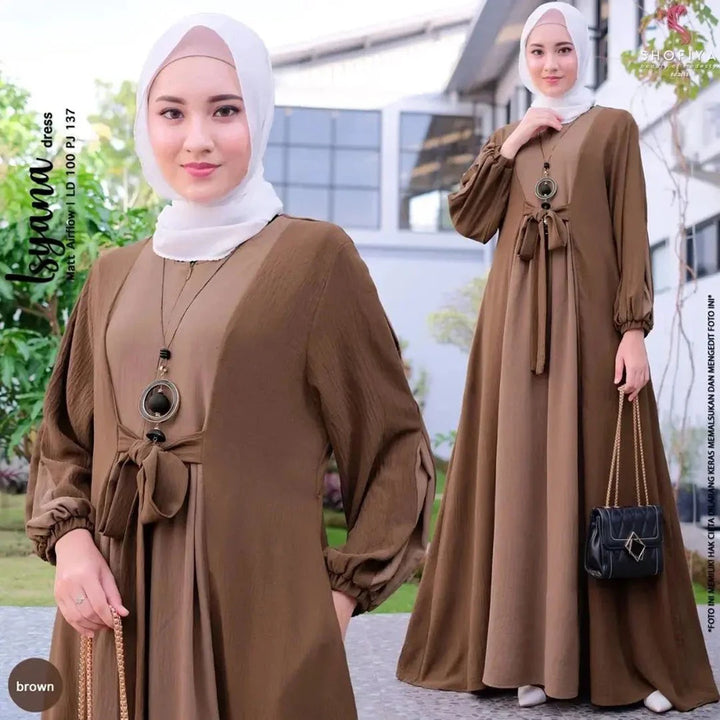 Muslim Women's Prayer Dress Middle East Islamic Color Matching Long Skirt with Pullover  Abaya Khimar Jilbab Kaftan Long Dress