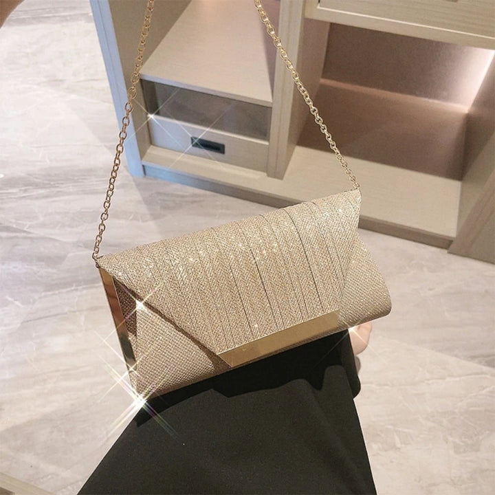 Women Exquisite Evening Bag Party Banquet Glitter Purse Lady Elegant Wedding Clutches Handbag Female Cocktail Chain Shoulder Bag