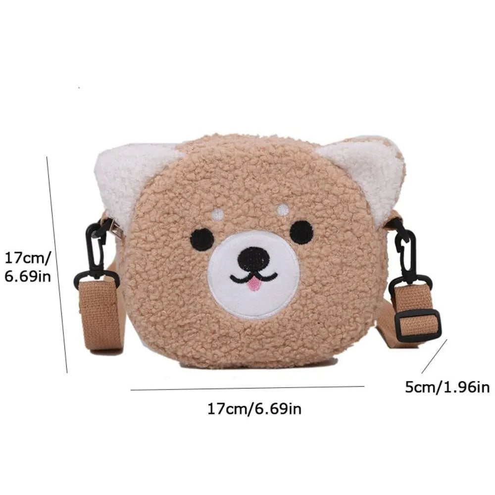 New Fashion Polyester Phone Purse Women Girls Kawaii Plush Shoulder Bag Small Crossbody Bag Outdoor Shopping Accessories