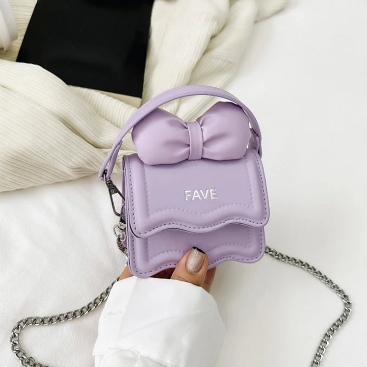 Children's Handbag For Girl Cute Bow Mini Bag Baby Coin Pouch Child Purse And Hand Bag Kids Small Shoulder Bag Crossbody Bag