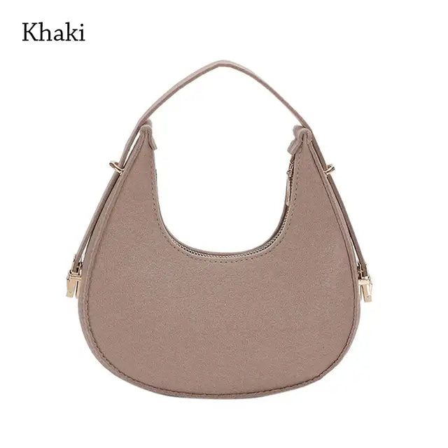 Women Retro Underarm Bag Felt Fashion Trend Simple Shoulder Bag Casual Crossbody Bag 2023 Autumn Casual Purse Light Weigh