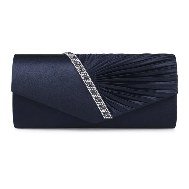 Wedding Party Clutches Woman Purple Purse Fashion Luxury Diagonal Rhinestone Prom Party Clutch Ladies Evening Bags Shoulder Bag