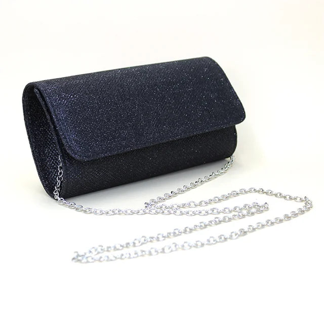 New Shiny Women Evening Envelope Clutch Bag Ladies Chain Shoulder Bags Glitter Underarm Bag Luxury Wedding Party Clutches Purse