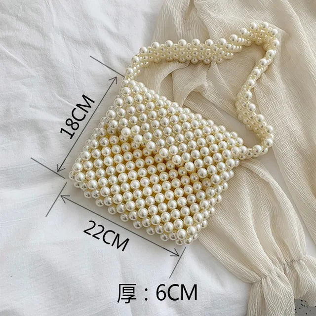 Mini Pearl Bag Handmade Vintage EVA Beaded Fashion Banquet Party Shoulder Bag Female 2019 Wedding Bags Luxury Women's Coin Purse