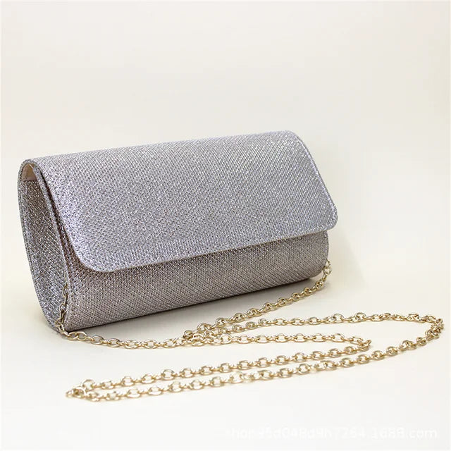 New Shiny Women Evening Envelope Clutch Bag Ladies Chain Shoulder Bags Glitter Underarm Bag Luxury Wedding Party Clutches Purse