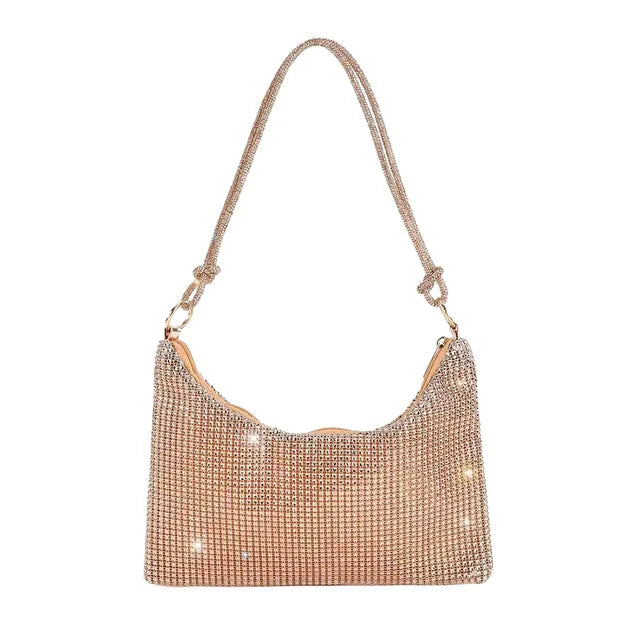 Luxury Shining Rhinestones Purses Shoulder Bag For Women Evening Party Handbag Imitation Crystal Purses And Handbag For Wedding