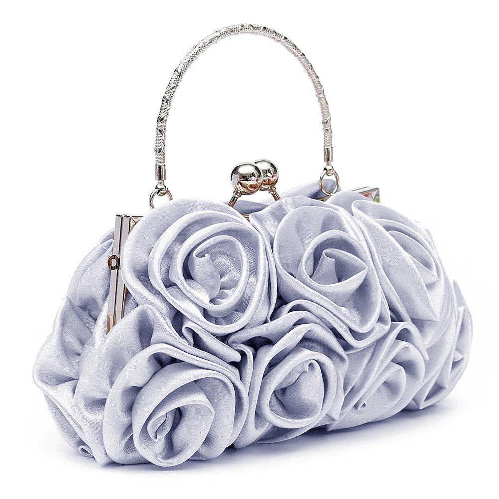 Fashion Flower Clutch Bag Women Wedding Elegant Handbag Bridal Floral Purse Evening Dress Clutches Party Wallet Lady Evening Bag