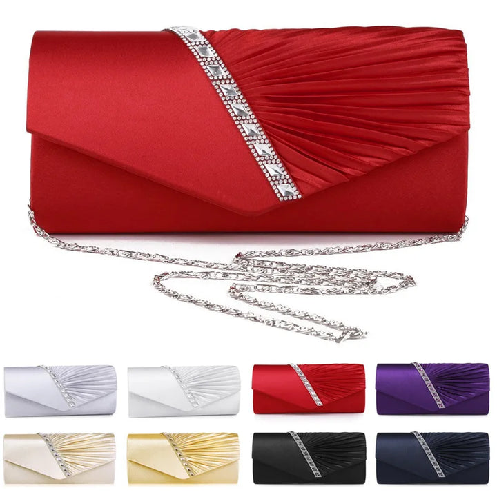 Wedding Party Clutches Woman Purple Purse Fashion Luxury Diagonal Rhinestone Prom Party Clutch Ladies Evening Bags Shoulder Bag