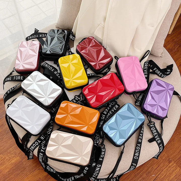 Luxury Hand Bags For Women 2023 New Suitcase Shape Totes Fashion Mini Luggage Bag Women's Branded Trending Famous Clutch Box Bag