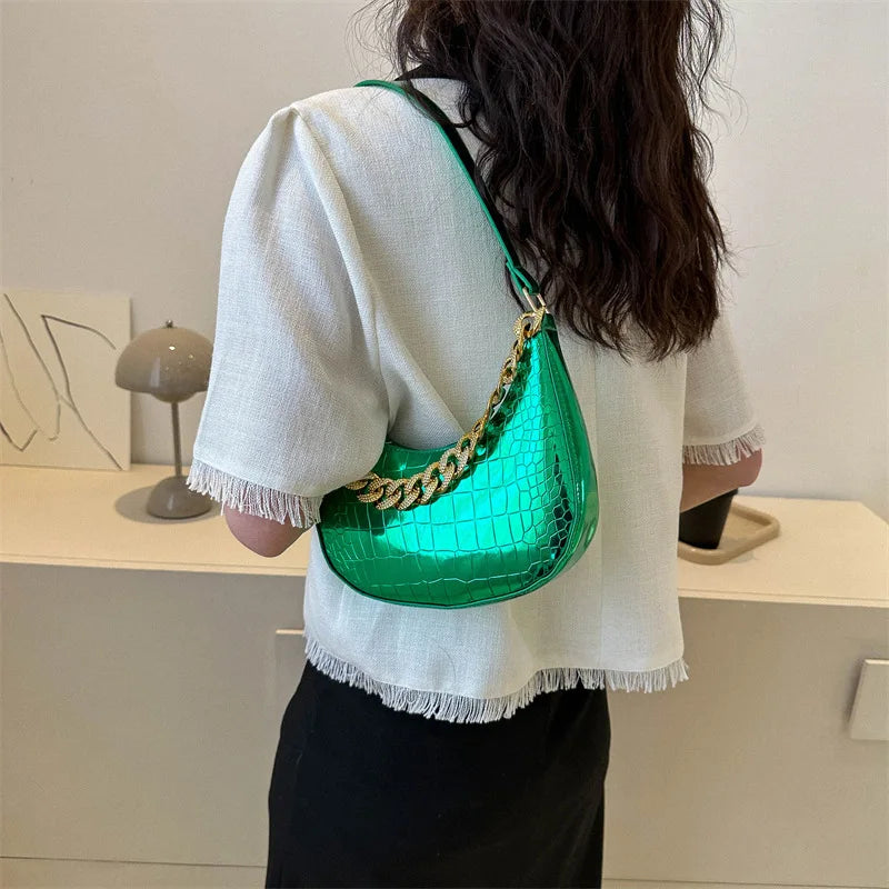 Luxury Brand Leather Handbags Chain Shoulder Bag Women Office Party Handbag Elegant Ladies Fashion Diamond Clutch Bags NEW