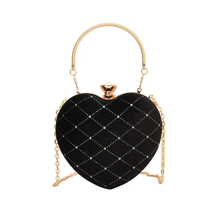 Heart Shape Handbag Womens Red Wedding Purse 2023 New Woman Evening Party Hand Bags Cute Chain Crossbody Bags Heart Shaped Bag