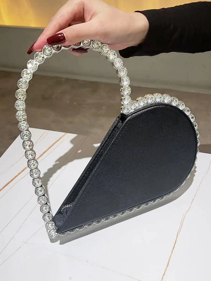 Mini Heart Shape Evening Bag Trendy Wedding Clutch Purse Women's Elegant Handbags For Party Prom