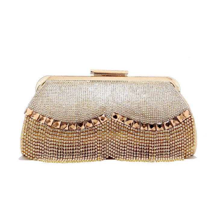 Women Banquet Handbags 2021 New Diamond-studded Tassel Evening Bags Femme Wedding Purse Dress Beaded Party Clutch