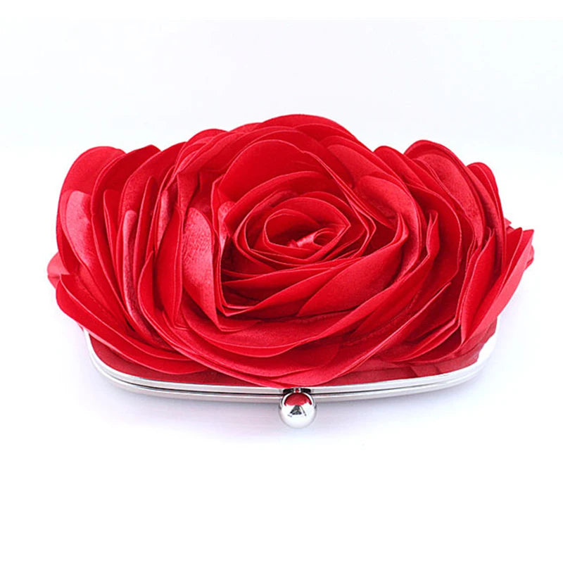 Fashion Flower Clutch Bag Women Wedding Handbag Bridal Clutch Purse Evening Dress Clutches Party Wallet Shoulder Chain Bag